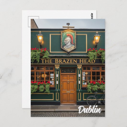 Irland Dublin Pub Postkarte (Vorne/Hinten)