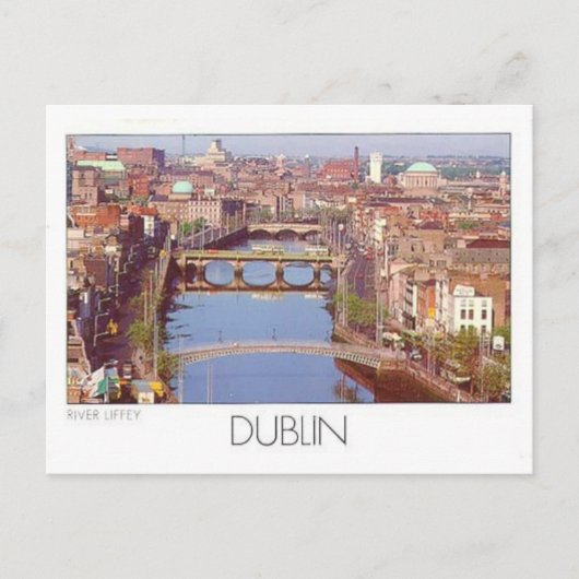 Irland Dublin River Liffey (St.K.) Postkarte (Vorderseite)