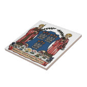 Irland Dublin Stadt Antikes bürgerliches Wappen Fliese (Seite)