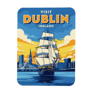 Irland Dublin Tall Ship Magnet