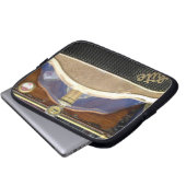 Irland, Dublin. Vintages Auto, Weiß 2 Laptopschutzhülle (Vorne Knopf)