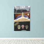 Irland, Dublin. Vintages Auto, weiß 2 Leinwanddruck (Insitu (Holzboden))