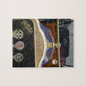 Irland, Dublin. Vintages Auto, Weiß 2 Puzzle (Horizontal)