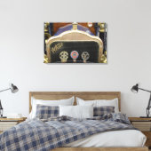 Irland, Dublin. Vintages Auto, weiß Leinwanddruck (Insitu (Schlafzimmer))