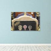 Irland, Dublin. Vintages Auto, weiß Leinwanddruck (Insitu (Holzboden))