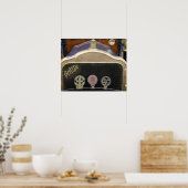 Irland, Dublin. Vintages Auto, weiß Poster (Küche)