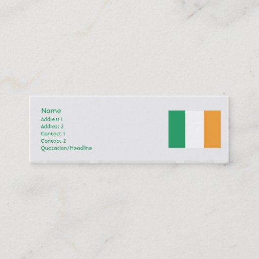 Irland - dünn mini visitenkarte (Vorderseite)