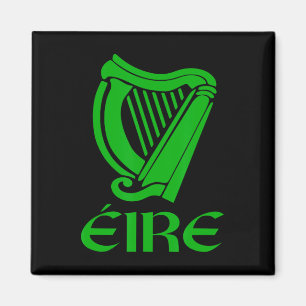 Irland Eire Eireann irischer Stolz Gälische Harfe Magnet