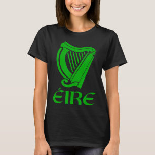 Irland Eire Eireann Irish Pride Gaelic Harp St Pa T-Shirt