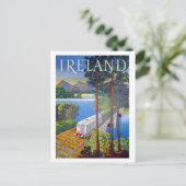 Irland, Eisenbahn, Landschaft, Vintag, Reise Postkarte (Stehend Vorderseite)