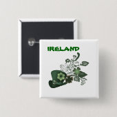 Irland Elegant Kleeblatt Hat Button (Vorne & Hinten)