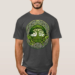 Irland Emblem mit Weltbaum und Natur keltisch T-Shirt
