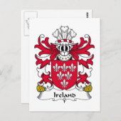 Irland Familienwappen Postkarte (Vorne/Hinten)