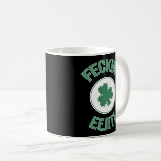 Irland Feckin Eejit Slang Kaffeetasse (VorderseiteRechts)