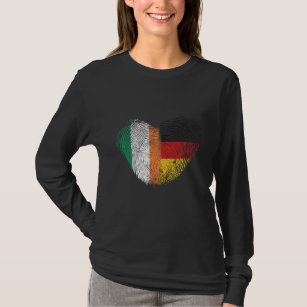 Irland Fingerabdruck für deutsch-irisch stolz T-Shirt