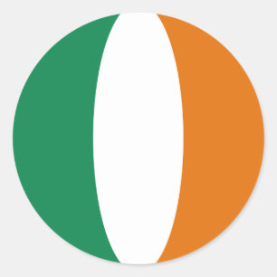 Irland Fischaugen-Flaggen-Aufkleber Runder Aufkleber