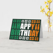 Irland Flag Birthday Card Karte (Gelbe Blume)