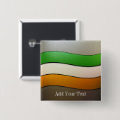 Irland Flag Colors Chrome von Shirley Taylor Button (Vorne & Hinten)