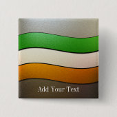 Irland Flag Colors Chrome von Shirley Taylor Button (Vorderseite)