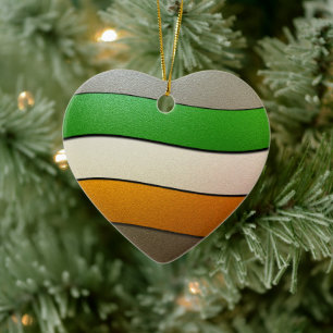 Irland Flag Colors Chrome von Shirley Taylor Keramik Ornament