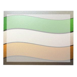 Irland Flag Colors Chrome von Shirley Taylor Notizblock
