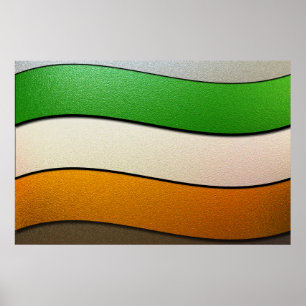 Irland Flag Colors Chrome von Shirley Taylor Poster