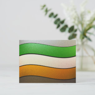 Irland Flag Colors Chrome von Shirley Taylor Postkarte