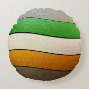 Irland Flag Colors Chrome von Shirley Taylor Rundes Kissen