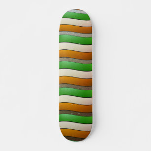 Irland Flag Colors Chrome von Shirley Taylor Skateboard