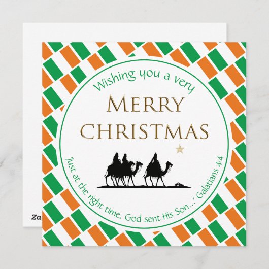 IRLAND FLAG Drei Weisen Männer IRISCHE Weihnachten (Vorne/Hinten)