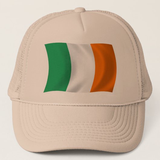 Irland Flag Hat Truckerkappe (Vorderseite)