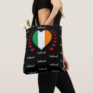 Irland Flag & Heart Irish Flag Fashion / sport Tasche