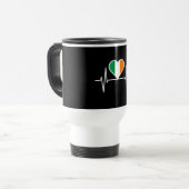 Irland Flag Heartbeat Reisebecher (Vorderseite Links)