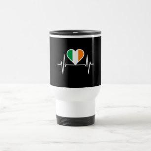 Irland Flag Heartbeat Reisebecher