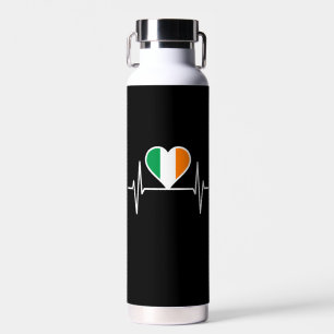 Irland Flag Heartbeat Trinkflasche