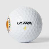 Irland Flag Irischer benutzerdefinierter Text Golfball (Logo)