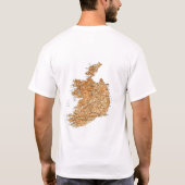Irland Flag + Karte + Text T - Shirt (Rückseite)
