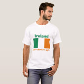Irland Flag + Karte + Text T - Shirt (Vorne ganz)