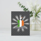 Irland Flag Map 2.0 Postkarte (Stehend Vorderseite)