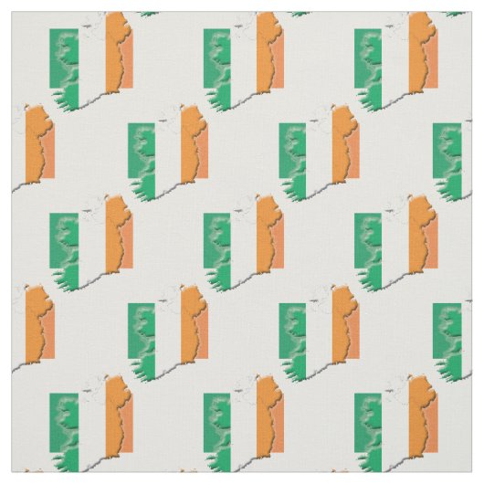 IRLAND Flag Map Kontur Stoff (Muster)