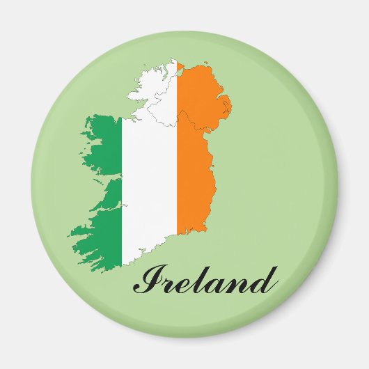 Irland Flag Map Magnet (Vorne)