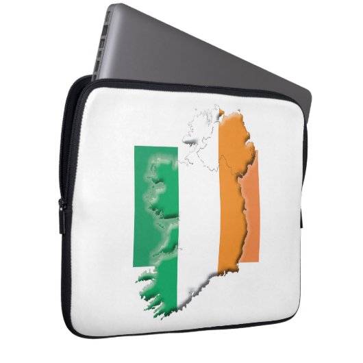 IRLAND Flag Map Patriotic Computer Laptopschutzhülle (Vorne Rechts)