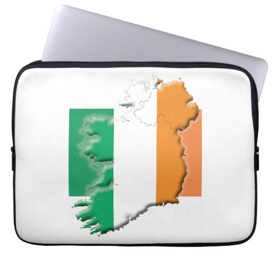 IRLAND Flag Map Patriotic Computer Laptopschutzhülle (Vorderseite)