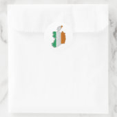 Irland Flag Map Runder Aufkleber (Tasche)