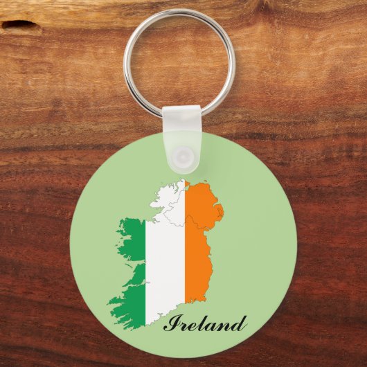 Irland Flag Map Schlüsselanhänger (Vorderseite)