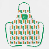 IRLAND FLAG | Monogramm | Irisch Schürze (Vorderseite)