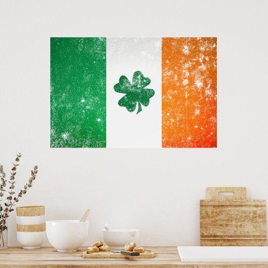 Irland Flag Poster (Küche)