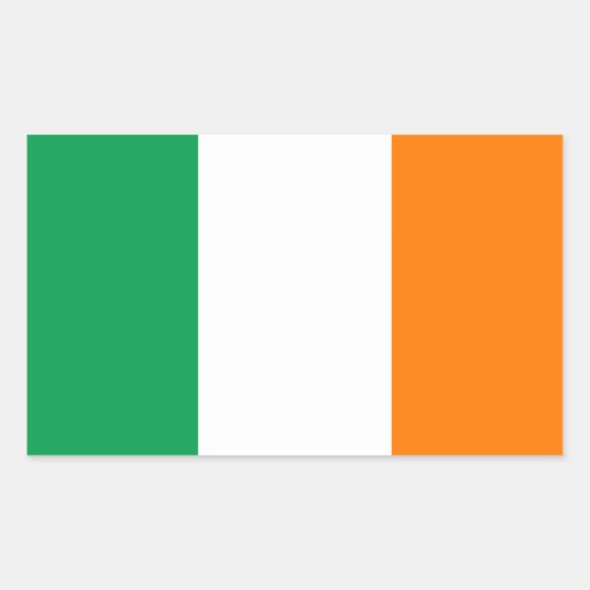 IRLAND FLAG RECHTECKIGER AUFKLEBER (Vorderseite)