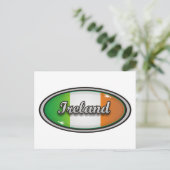 Irland-Flagge 1 Postkarte (Stehend Vorderseite)