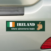 Irland-Flagge + Karten-Autoaufkleber Autoaufkleber (Auf Auto)